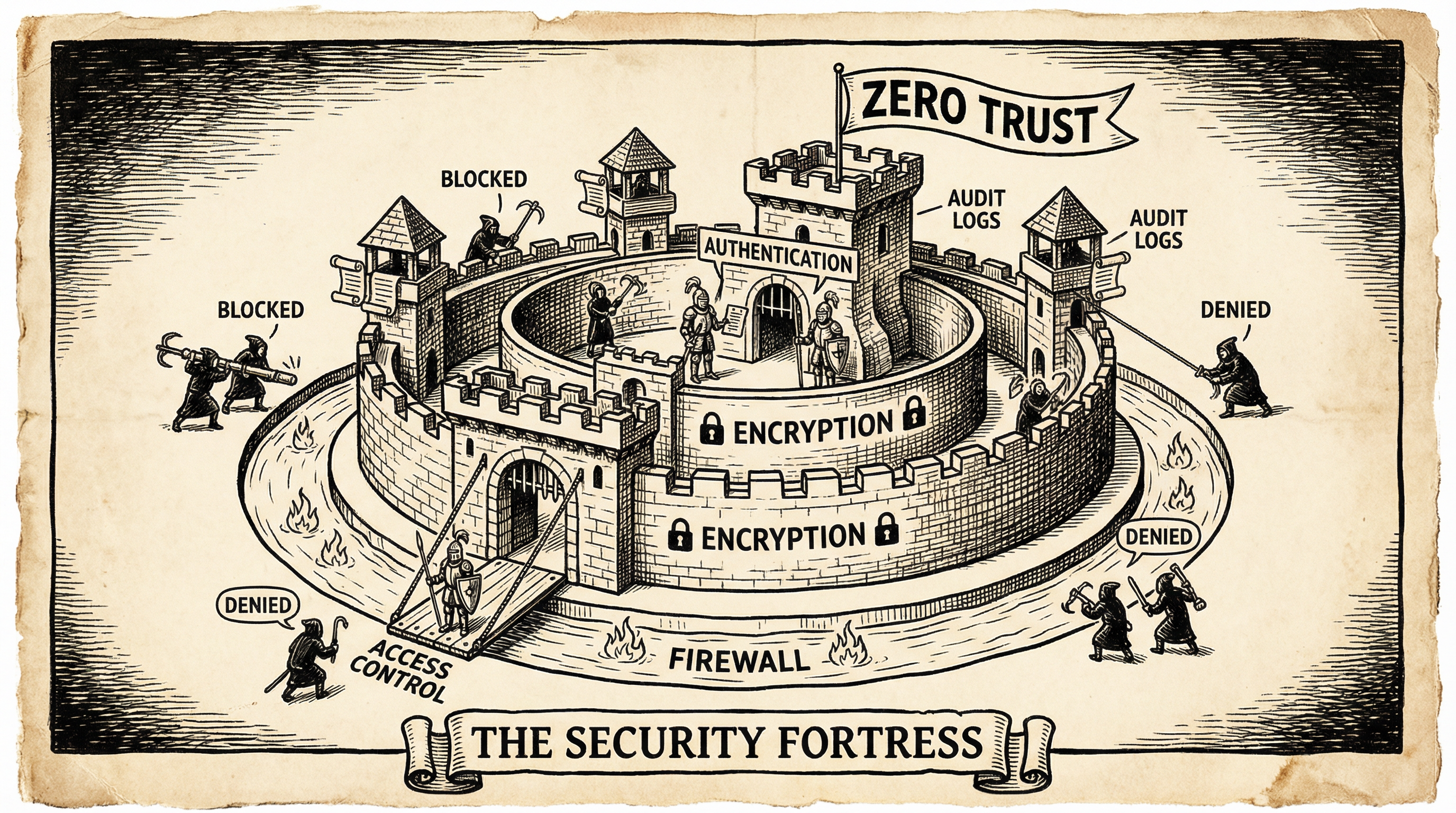 Security Fortresses - Zero-trust database security